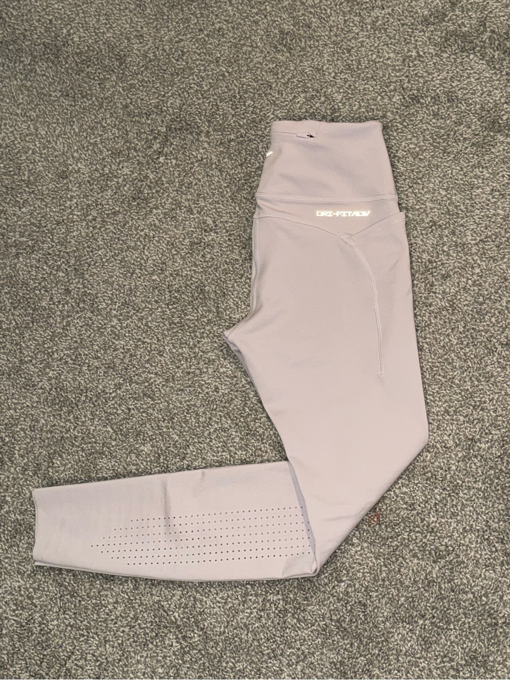 Nike White High-Rise Women's Leggings with Perforated Ankles